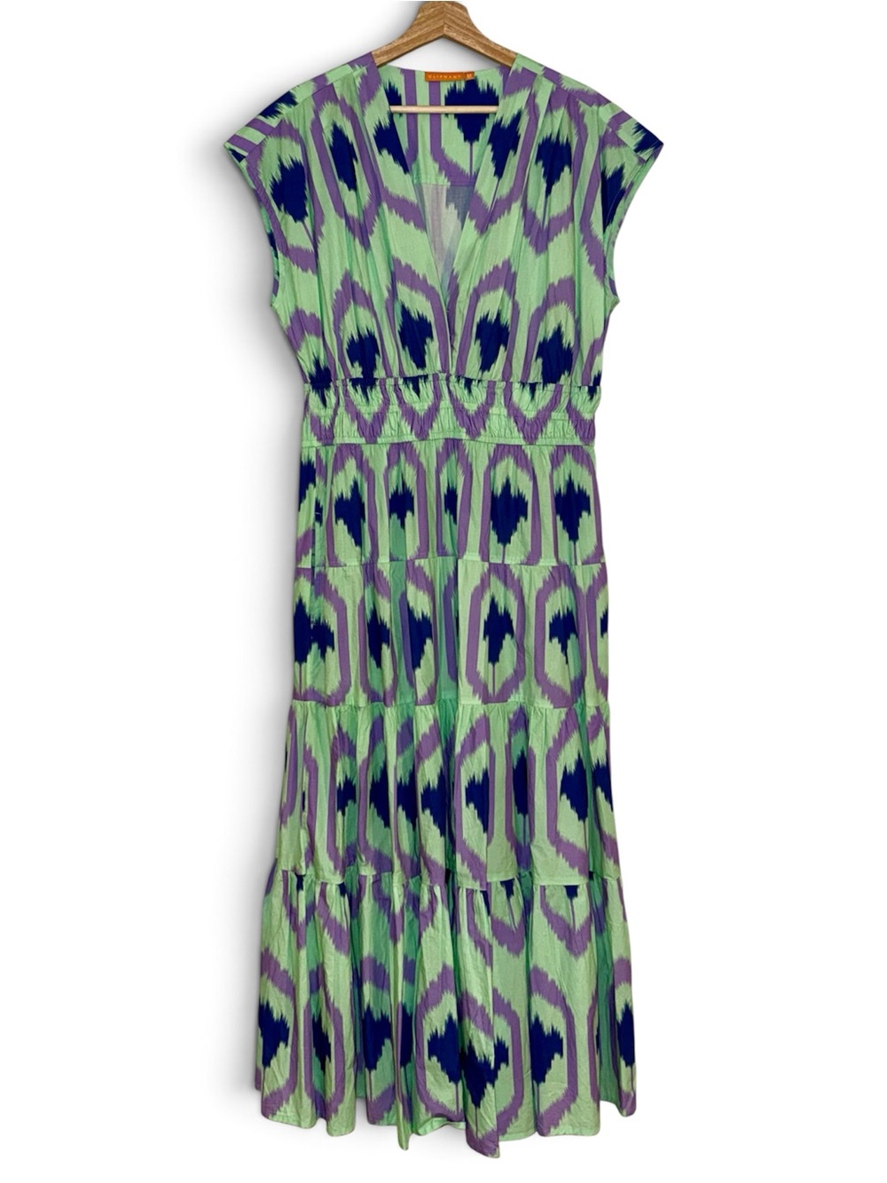 Oliphant Odisha Ikat Maxi Dress, Size Medium